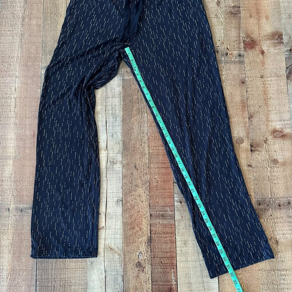 Simply Vera Vera Wang Womens Medium Pajama Pants Navy With White Dots - Picture 4 of 7